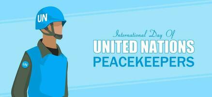International Friedenswächter Tag Vektor Illustration