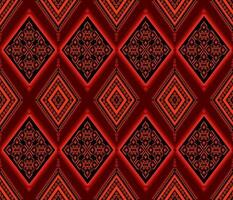 emblem etnisk folk geometrisk sömlös mönster i röd och svart vektor