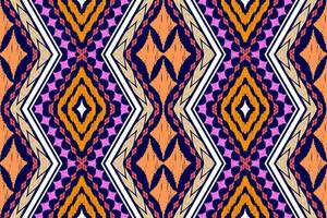 ethnisch Zahl aztekisch Stickerei Stil. geometrisch Ikat orientalisch traditionell Kunst Musterdesign zum ethnisch Hintergrund, Hintergrund, Mode, Kleidung, Verpackung, Stoff, Element, Sarong, Grafik, Vektor Illustration