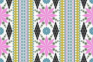 ethnisch Zahl aztekisch Stickerei Stil. geometrisch Ikat orientalisch traditionell Kunst Musterdesign zum ethnisch Hintergrund, Hintergrund, Mode, Kleidung, Verpackung, Stoff, Element, Sarong, Grafik, Vektor Illustration