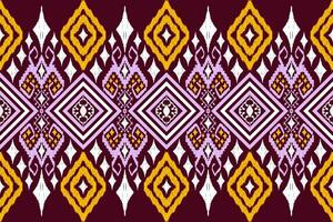 ethnisch Zahl aztekisch Stickerei Stil. geometrisch Ikat orientalisch traditionell Kunst Musterdesign zum ethnisch Hintergrund, Hintergrund, Mode, Kleidung, Verpackung, Stoff, Element, Sarong, Grafik, Vektor Illustration