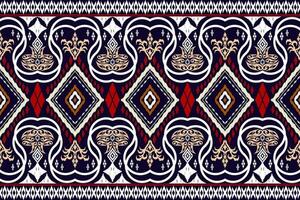 ethnisch Zahl aztekisch Stickerei Stil. geometrisch Ikat orientalisch traditionell Kunst Musterdesign zum ethnisch Hintergrund, Hintergrund, Mode, Kleidung, Verpackung, Stoff, Element, Sarong, Grafik, Vektor Illustration