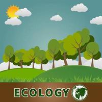 gröna jorden koncept med blad ekologi städer hjälper världen med miljövänliga konceptidéer vektor