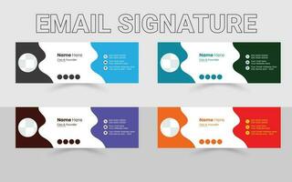 Email Unterschrift Design Vorlage, Email Unterschrift, Vektor Email Unterschrift, Mail Zeichen