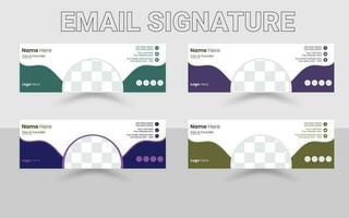 e-post signatur design mall, e-post signatur, vektor e-post signatur, post tecken