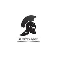 spartanische Helm Logo Vorlage vektor