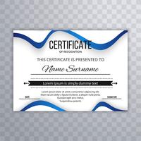 Certifikat Premium mall utmärkelse diplom med våg illustrati vektor