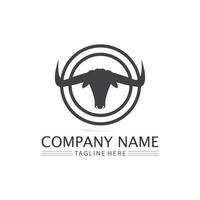 bull buffalo head, ko, animal maskot logo design vector for sport horn buffalo, animal, däggdjur, head logo, wild, matador