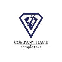 Diamant und Juwel Design Vektor Logo Vorlage Symbol