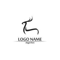 rådjur logo djur och däggdjur design och grafisk vektor