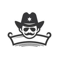 Cowboyhut-Logo-Symbol-Vektor-Design-Vorlage vektor