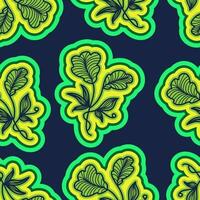 nahtlos Blumen- Muster im retro 90er Jahre Stil. süß botanisch zeitgenössisch Muster. modisch und groovig Grafik zum Mode, Hintergrund, Verpackung Papier, Hintergrund, drucken, Stoff, Textil- und bekleidung vektor