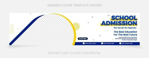 tillbaka till skola antagning baner omslag hemsida social media vektor