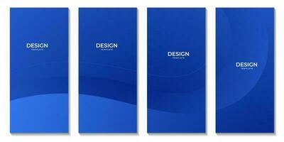 broschyrer design med enkel abstrakt blå Vinka lutning bakgrund vektor