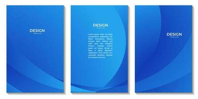 Startseite Design Flyer abstrakt Blau Welle Gradient Hintergrund vektor