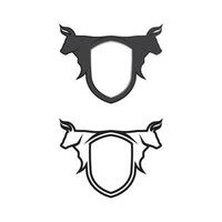 bull buffalo head ko djur maskot logo design vektor för sport horn buffalo djur däggdjur huvud logo vilda matador