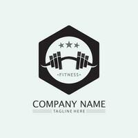 fitness logotyp design vektor illustrationikon