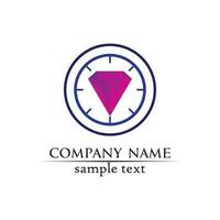 Diamant und Juwel Design Vektor Logo Vorlage Symbol