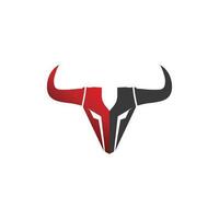 Bull Büffel Kopf Kuh Tier Maskottchen Logo Design Vektor für Sport Horn Büffel Tier Säugetiere Kopf Logo Wild Matador