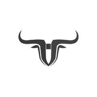 bull buffalo head ko djur maskot logo design vektor för sport horn buffalo djur däggdjur huvud logo vilda matador