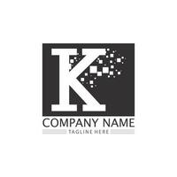 k Logo Design k Brief Schriftart Konzept Business Logo Vektor und Design erste Firma