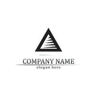 Dreieck-Pyramide-Logo-Design und Vektorsymbol-Ägypter- und Logo-Geschäft vektor