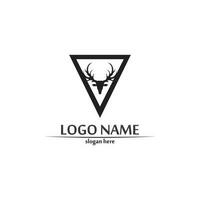 rådjur logo djur och däggdjur design och grafisk vektor