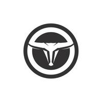 bull buffalo head ko djur maskot logo design vektor för sport horn buffalo djur däggdjur huvud logo vilda matador