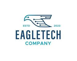 eagle tech logotyp mall design vektor, emblem, designkoncept, kreativ symbol, ikon vektor