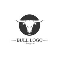 bull horn och buffalo logotyp och symboler mall ikoner app vektor