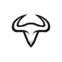 bull horn och buffalo logotyp och symboler mall ikoner app vektor