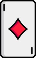 As Diamant Karte Symbol im Weiß und rot Farbe. vektor