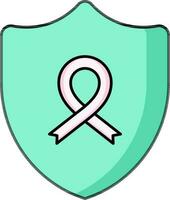 Krebs Sicherheit oder Sicherheit Symbol im Grün Farbe. vektor