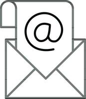 Illustration von Email Symbol im Linie Kunst. vektor