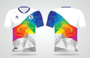 bunte Sporttrikotschablone für Mannschaftsuniformen und Fußball-T-Shirt Design vektor