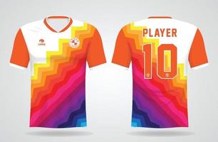 bunte Sporttrikotschablone für Mannschaftsuniformen und Fußball-T-Shirt Design vektor