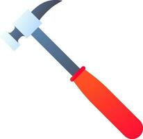 Klaue Hammer Symbol im rot und grau Farbe. vektor