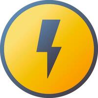 Energie oder Blitz Symbol im Gelb und Blau Farbe. vektor