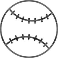 svart linje konst baseboll ikon i platt stil. vektor