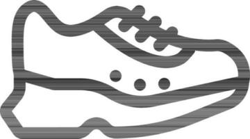 Linie Kunst Sportbekleidung Schuhe Symbol im eben Stil. vektor