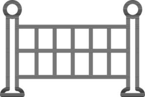 svart linje konst illustration av barriär ikon. vektor