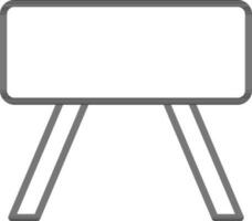Schemel oder Tabelle Symbol im schwarz Linie Kunst. vektor