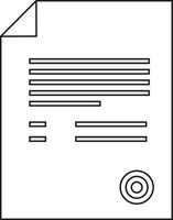 svart linje konst dokumentera fil. vektor