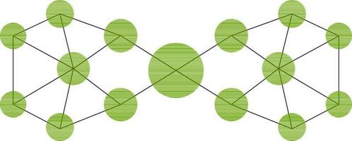 företag infographic element med grön cirklar. vektor