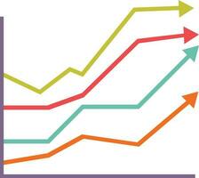 bunt Infografik Pfeile zum Geschäft. vektor