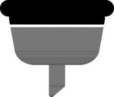 platt ikon av en sopskyffel. vektor