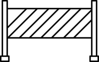 Linie Kunst Barriere Symbol im eben Stil. vektor
