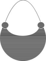 Illustration von Frauen Tasche Symbol im schwarz Stil. vektor