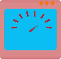 rot und Blau Tachometer zum Messung. vektor