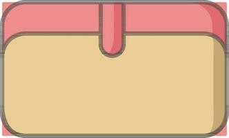 Brieftasche oder Tasche Geld Symbol im rot und Gelb Farbe. vektor
